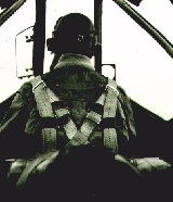Pilot seat down in Brigand cockpit